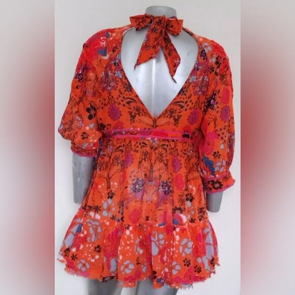 FREE PEOPLE frayed hem open back dress - Picture 3 of 8